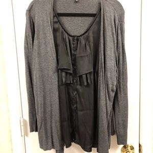 Apt. 9 Layered Cardigan and Blouse